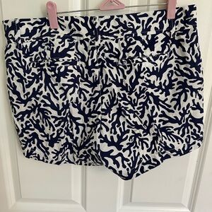 Lilly Pulitzer Blue and White coral Shorts